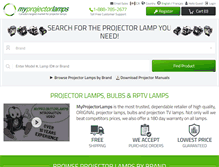 Tablet Screenshot of myprojectorlamps.ca