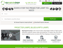 Tablet Screenshot of myprojectorlamps.com