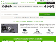 Tablet Screenshot of myprojectorlamps.co.za